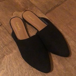 Quipid black slip on shoe